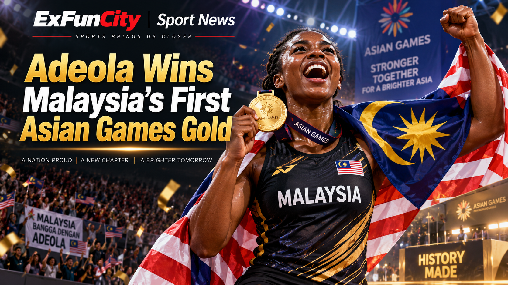 Adeola Fay Robert Wins Malaysia’s First Asian Games Gold