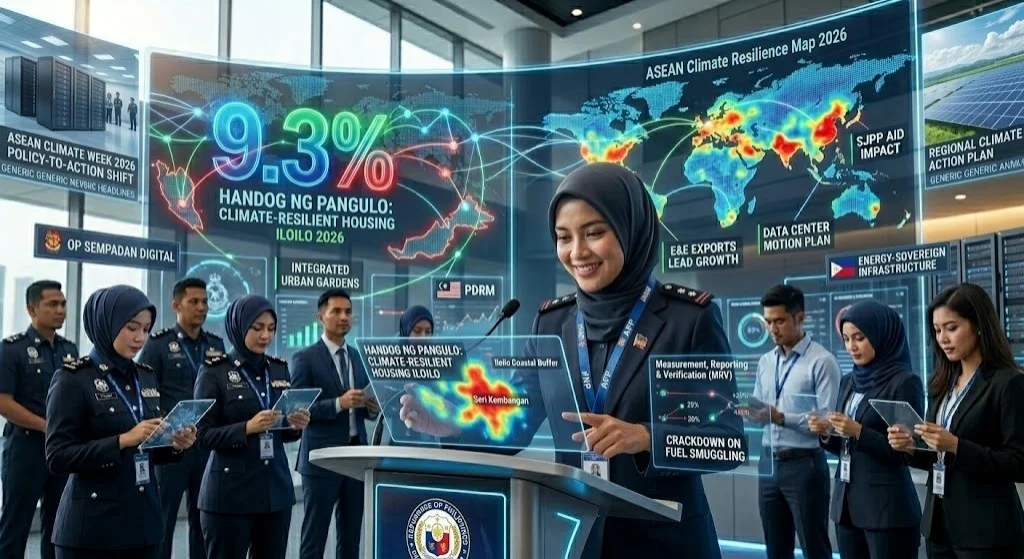 It captures Filipina analysts and PNP (Philippine National Police) officers in a command center, intensely focused on dynamic transparent OLED displays.