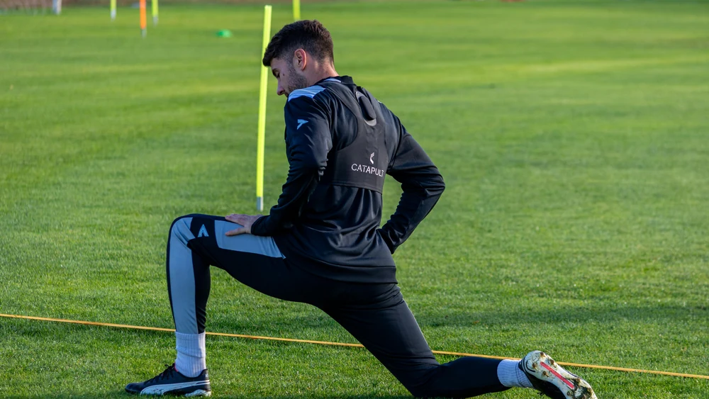 Aston Villa squad in training ahead of fixture