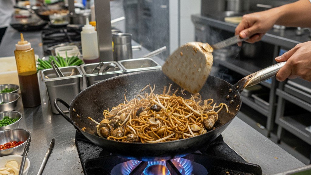 modern-gas-stove-stir-fry-technique-for-penang-noodles