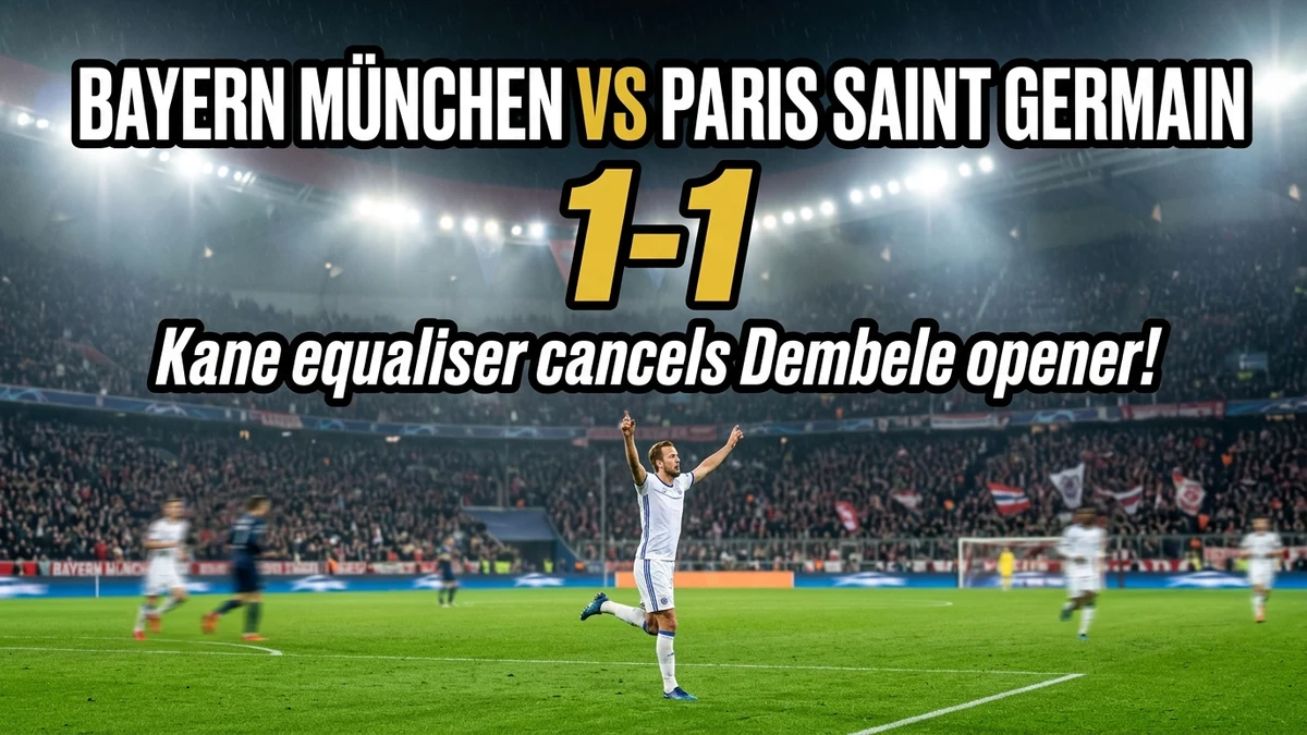 Bayern München 1-1 PSG: Kane Equaliser Cancels Dembele...