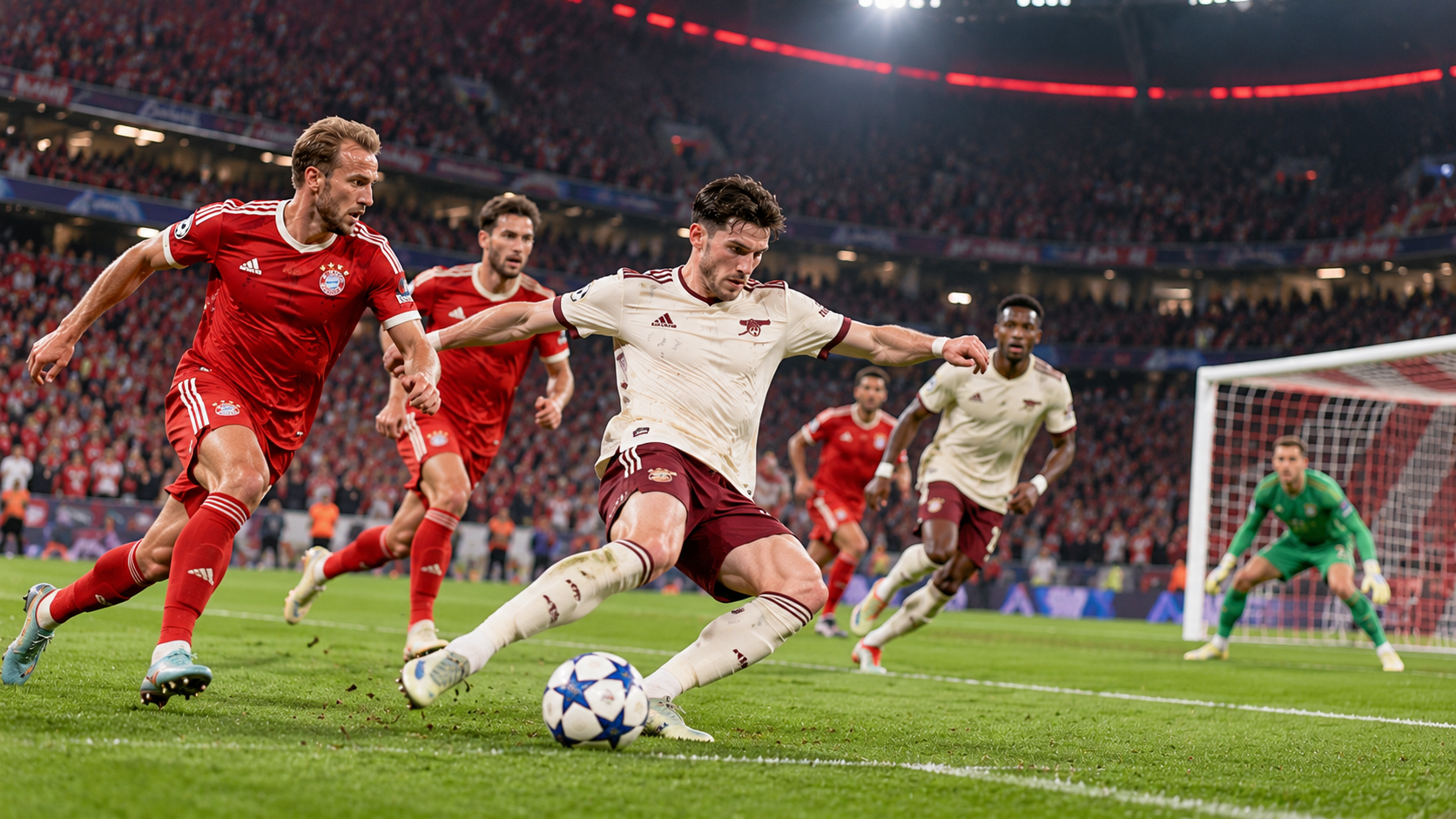 Bayern Munich 2-2 Arsenal! Declan Rice Selamatkan Gunners, Kane Hampiri Rekod Ronaldo