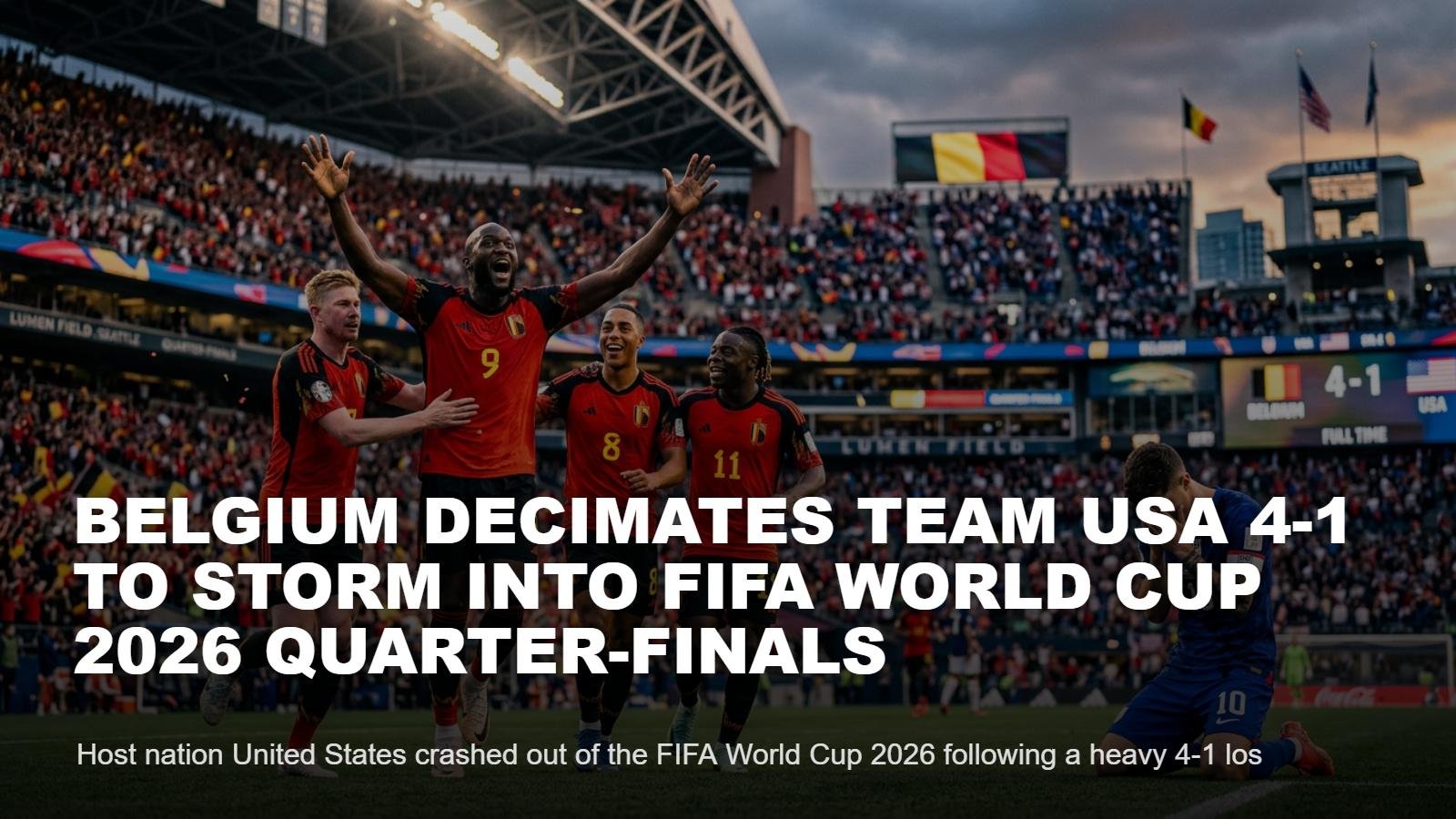 Belgium vs USA World Cup 2026 Score: USMNT Eliminated