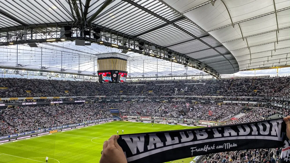 Eintracht Frankfurt players during the match