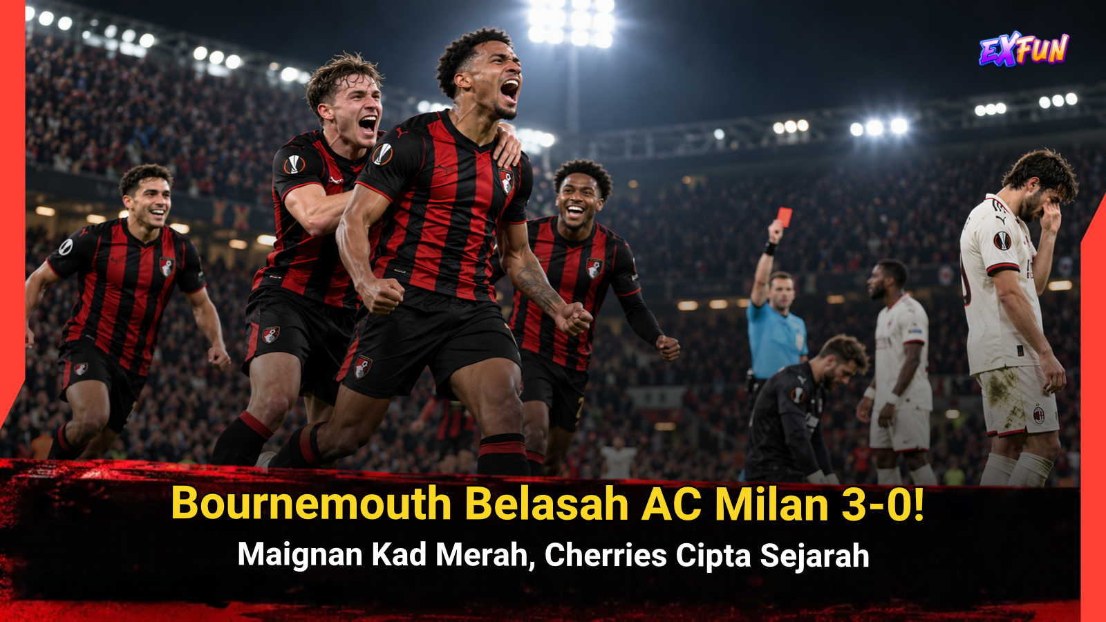 Bournemouth vs AC Milan 3-0: Maignan Dibuang Padang