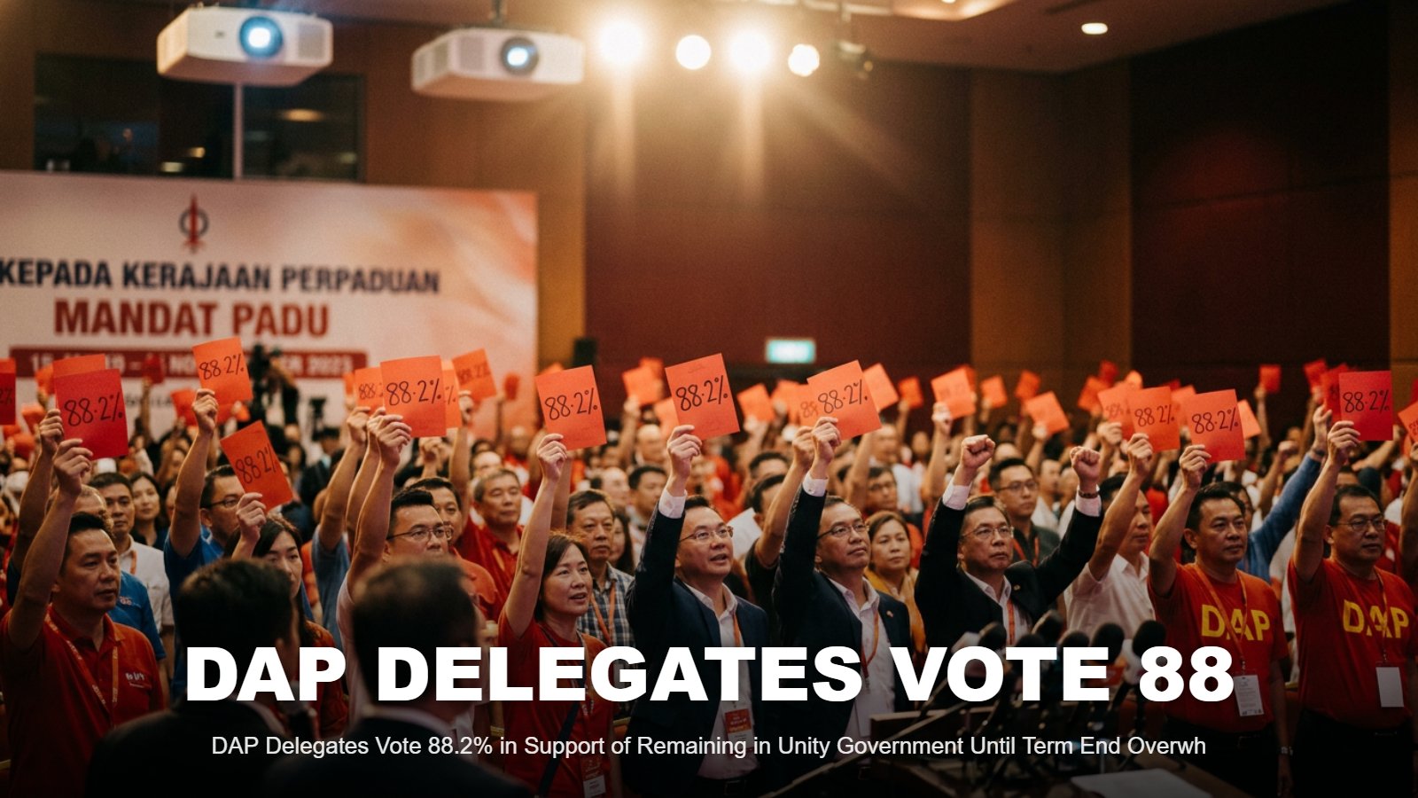 DAP Congress Votes Overwhelmingly to Stay in Unity Government