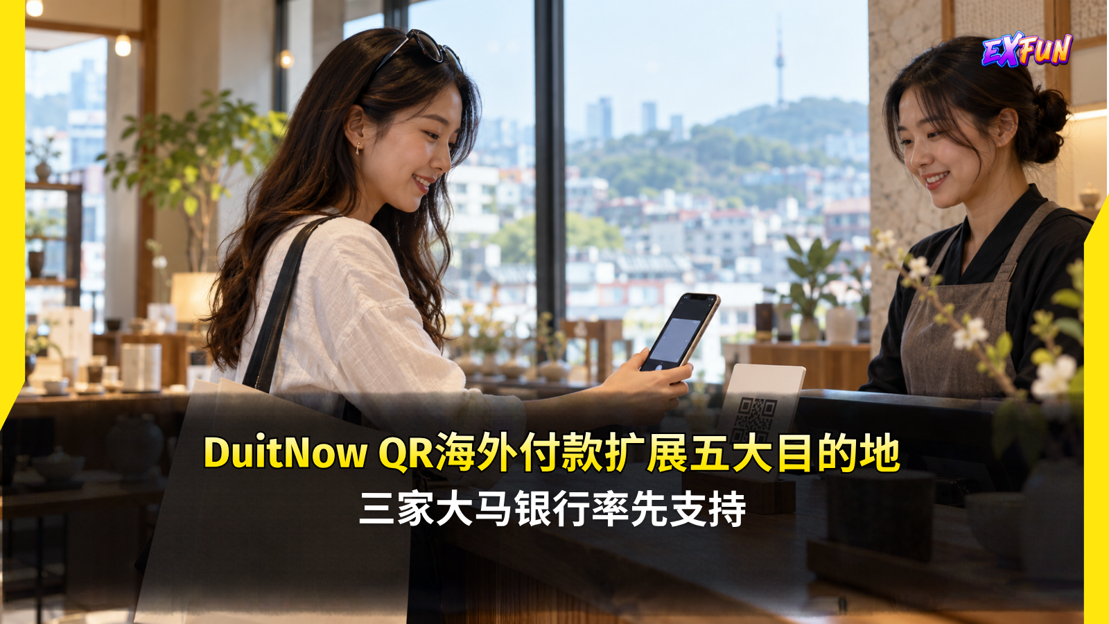 DuitNow QR海外付款扩展五大目的地，三家大马银行率先支持