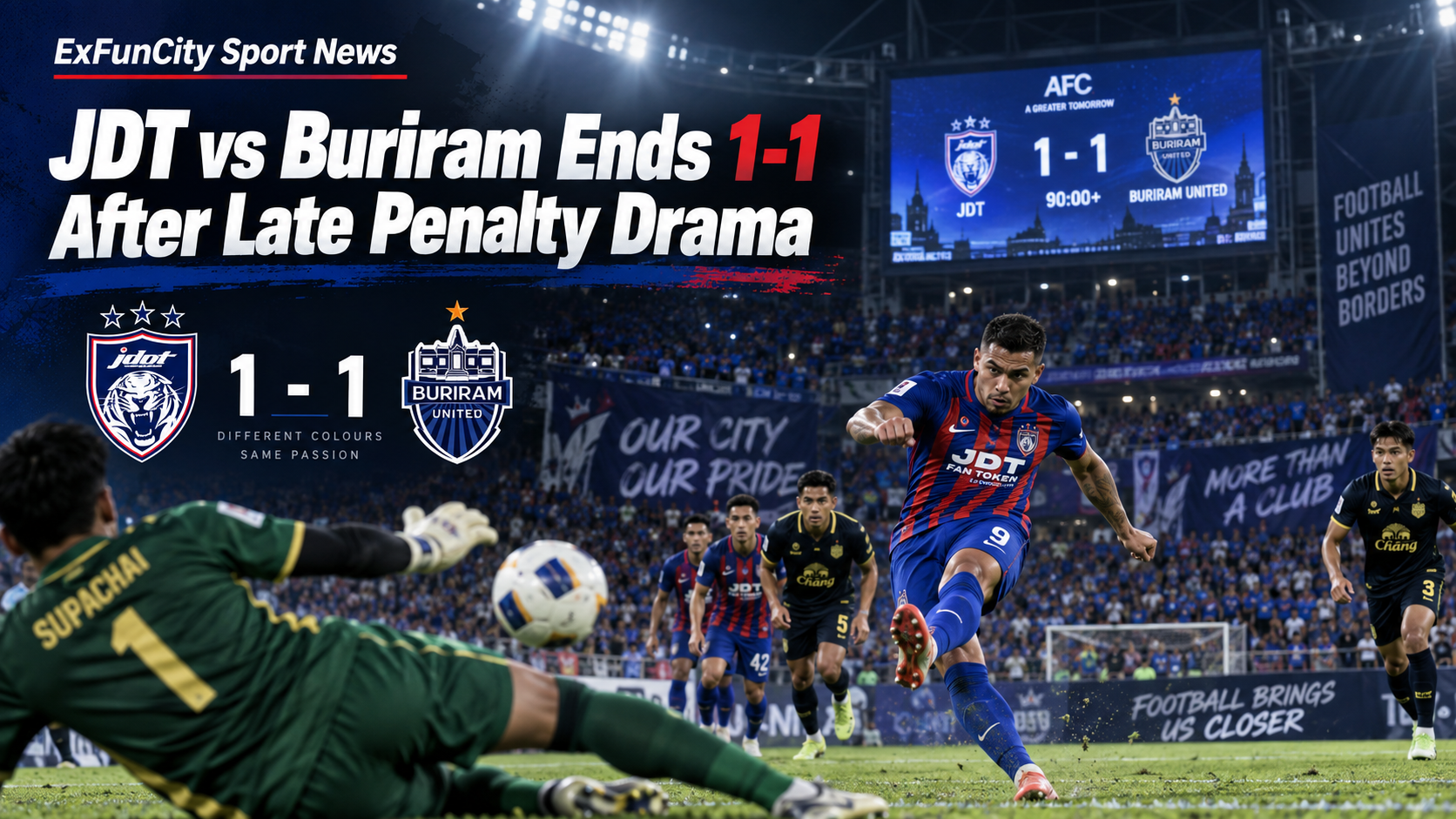 JDT vs Buriram 1-1 Draw: AFC Champions League Update