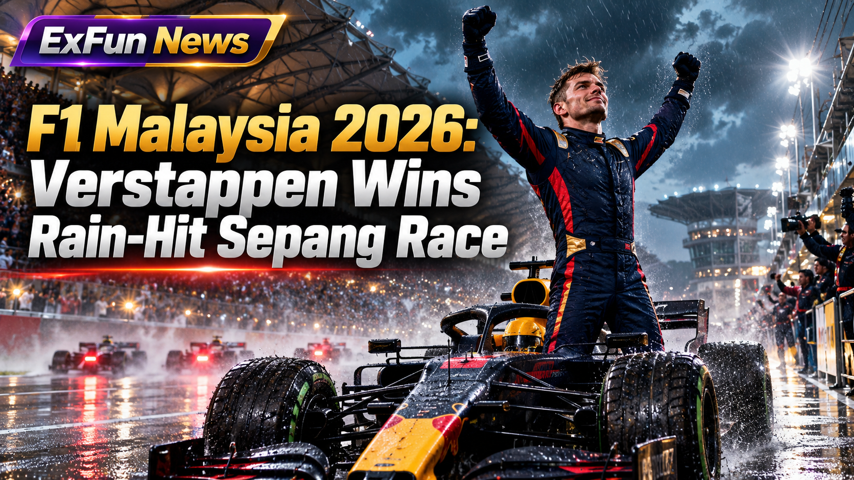 F1 Malaysia 2026: Verstappen Wins Rain-Hit Sepang GP