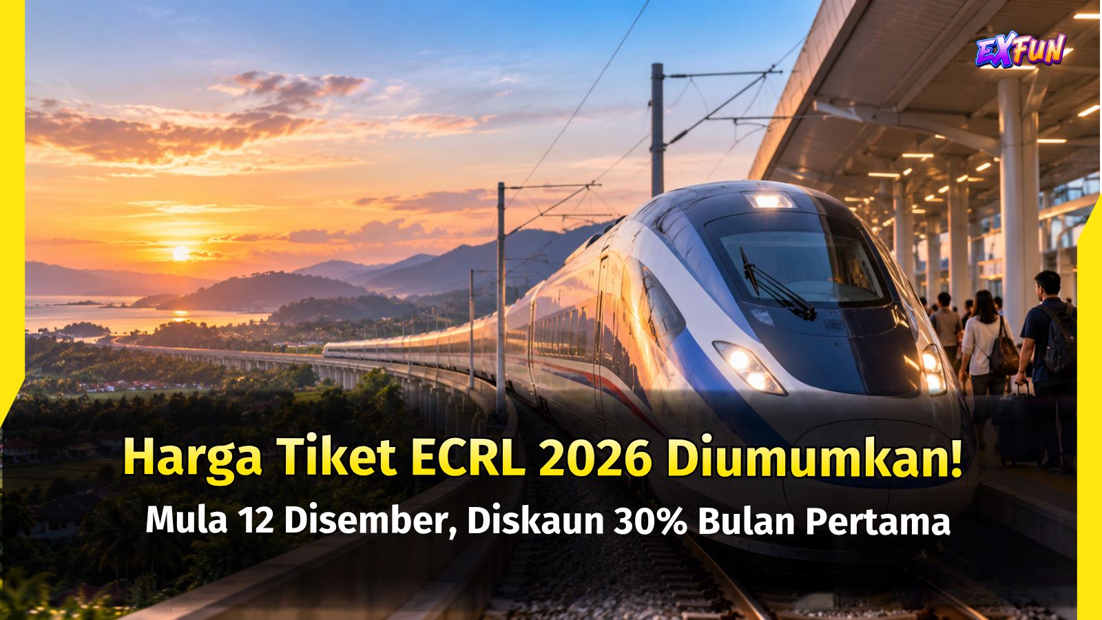 Harga Tiket ECRL 2026: Diskaun 30% & Laluan