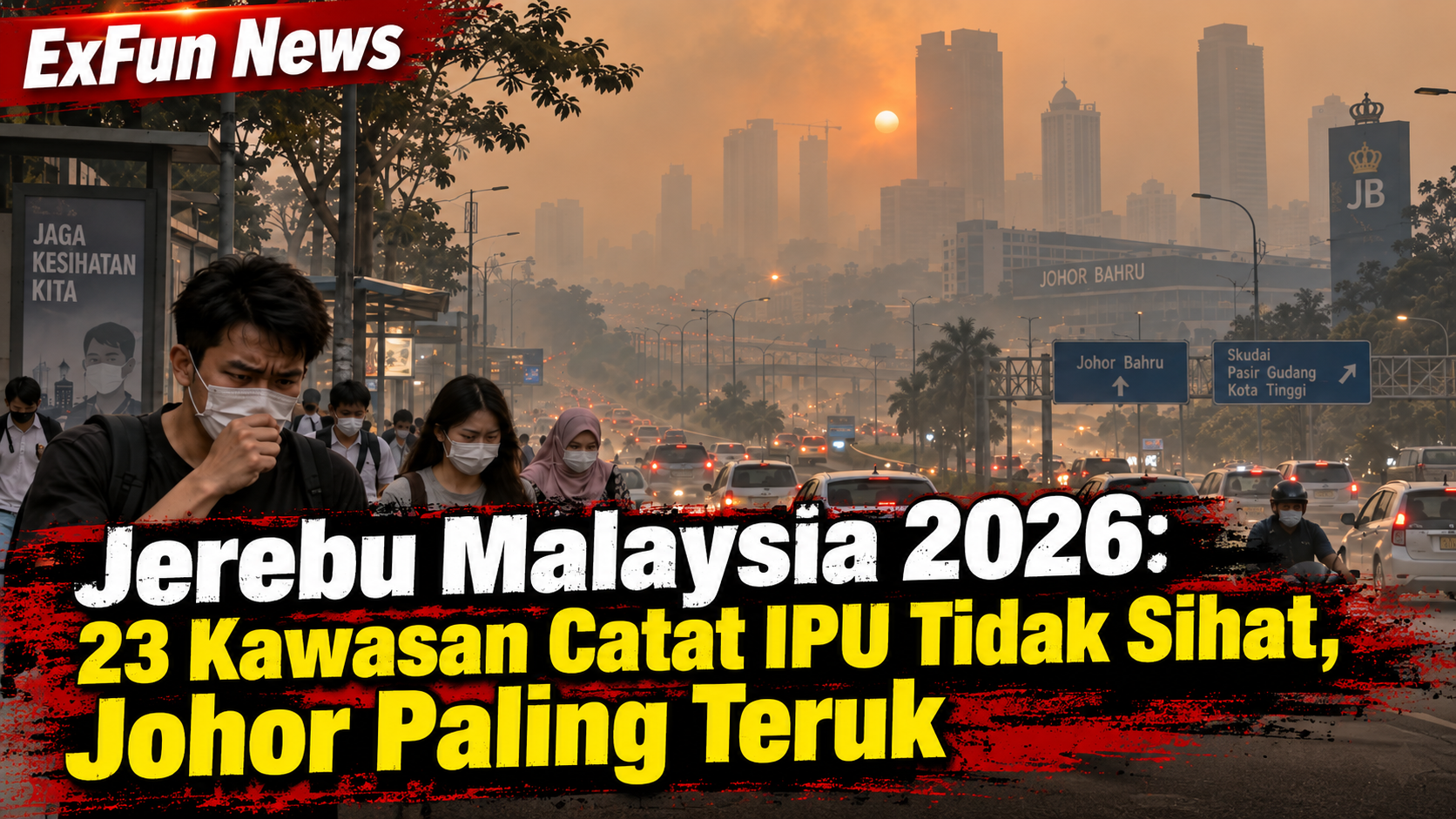 Jerebu Malaysia 2026: 23 Kawasan IPU Tidak Sihat