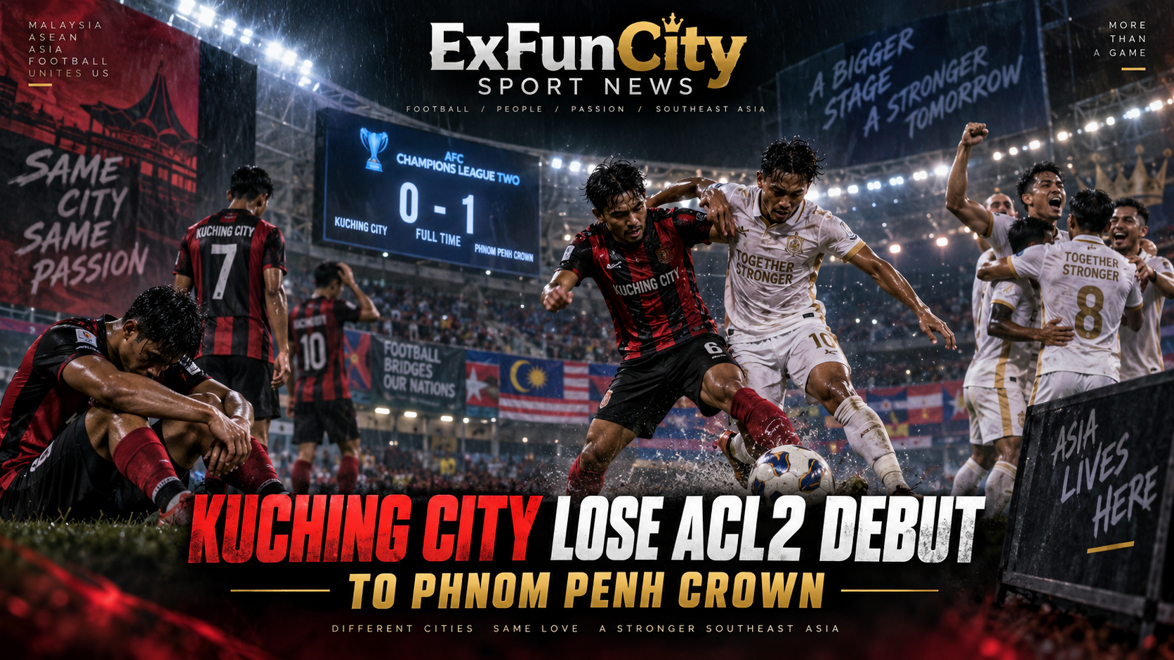 Kuching City ACL2: Late Goal Seals 2-1 Opening Loss
