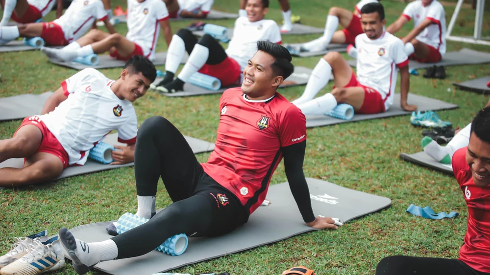 Kuching FA squad in training ahead of fixture
