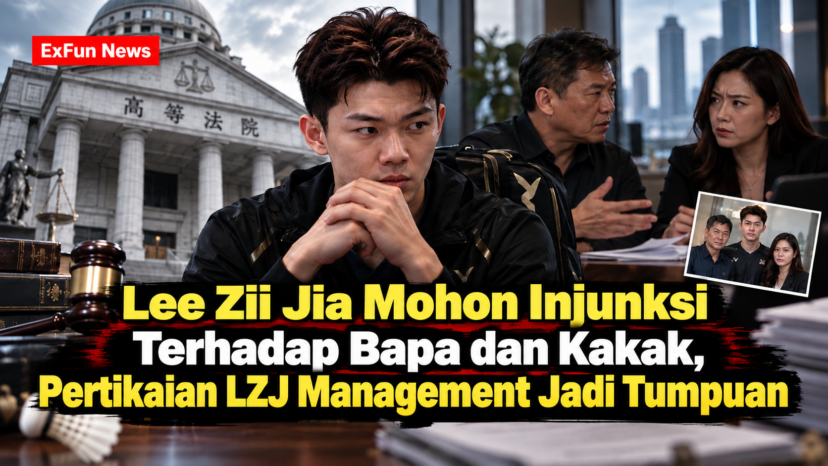 Lee Zii Jia Mohon Injunksi Terhadap Bapa dan Kakak 2026
