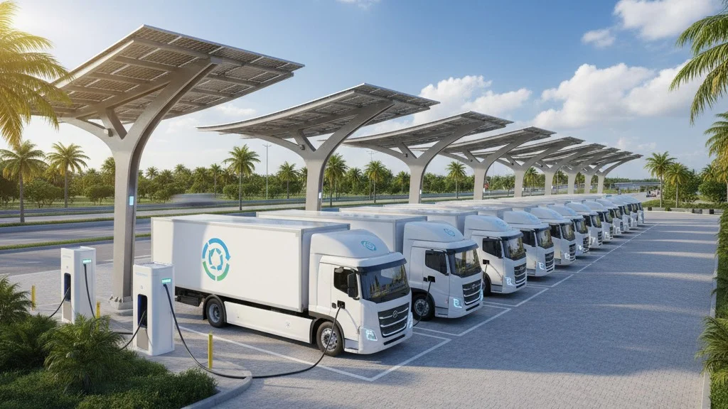 heavy-duty-electric-cargo-truck-charging-station-malaysia-highway