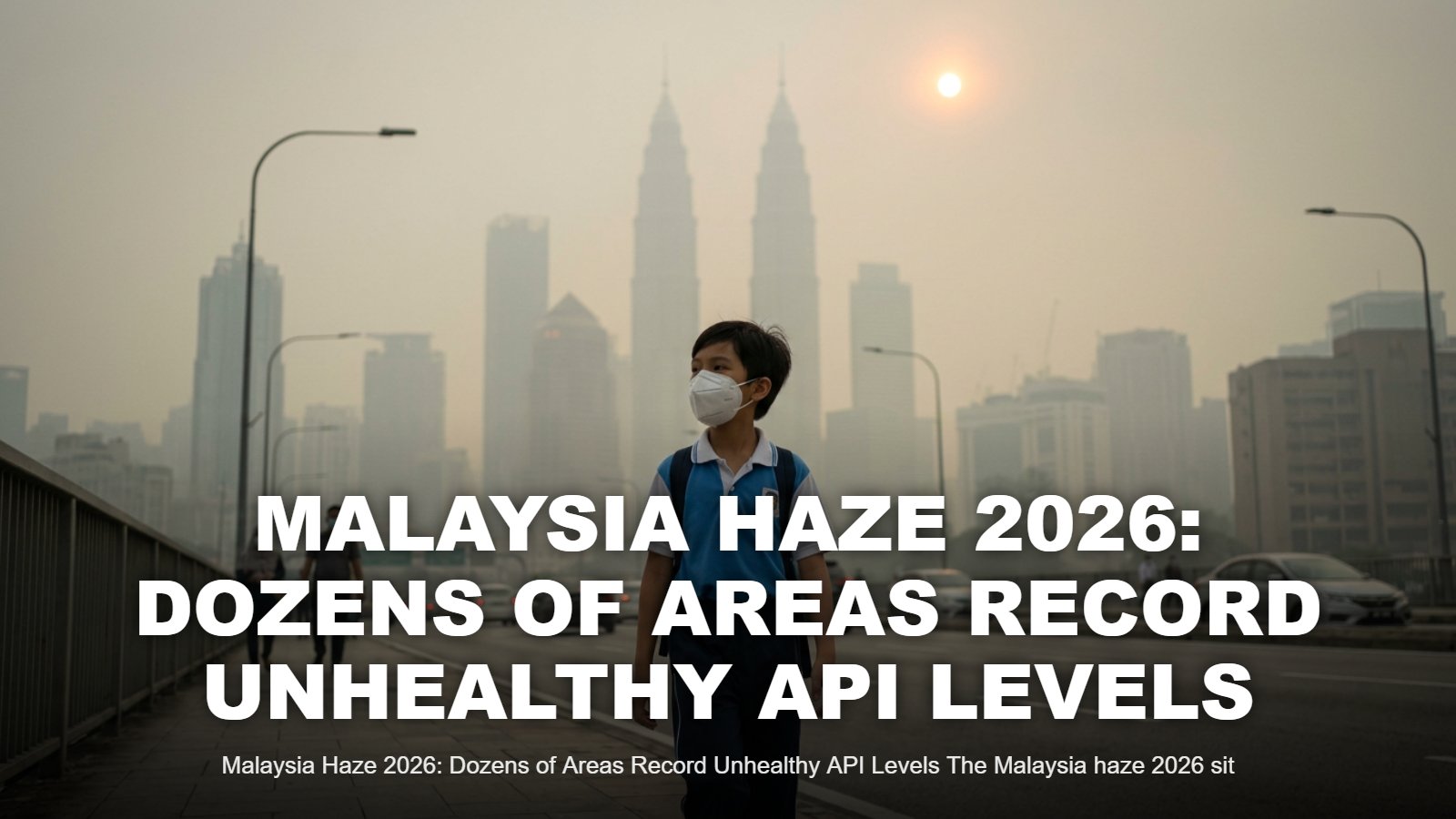 Malaysia Haze 2026: Unhealthy API Hits Dozens of Areas