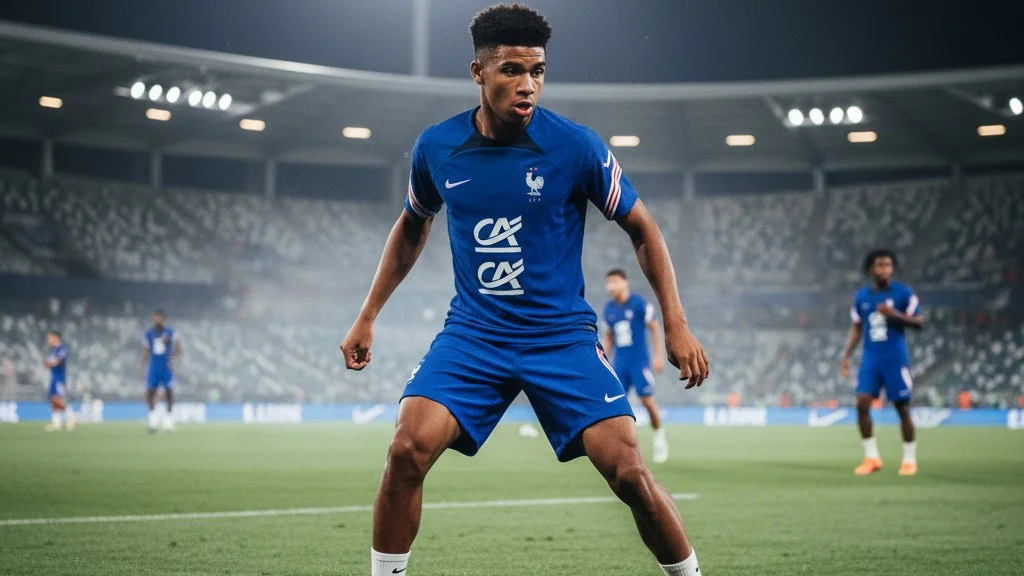 rayan-cherki-france-national-team-training-stadium-lights