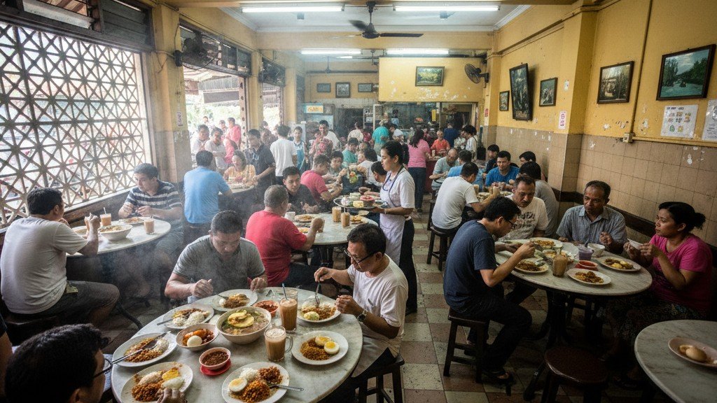 traditional-kopitiam-breakfast-crowd-puchong-selangor