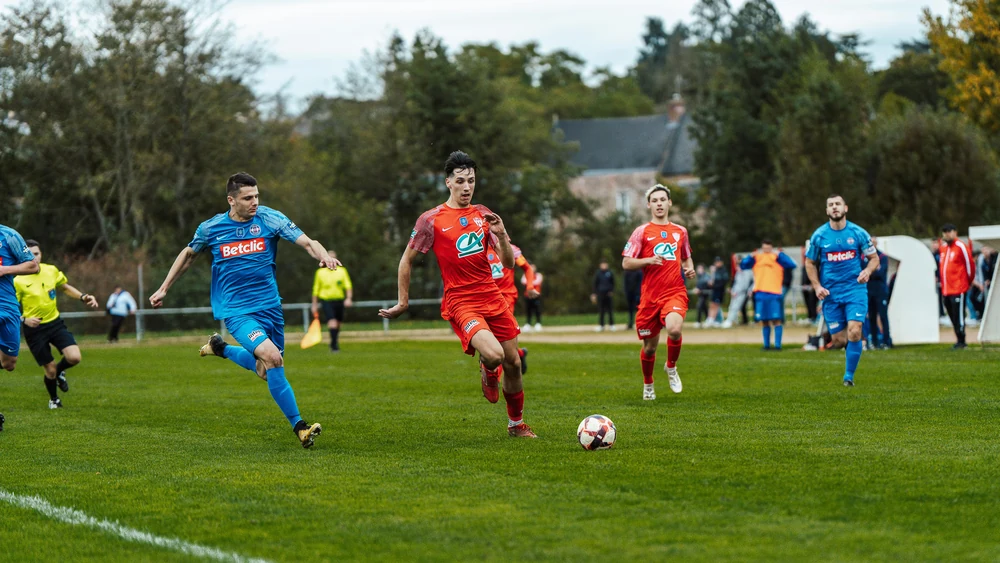 Osasuna players in first half action