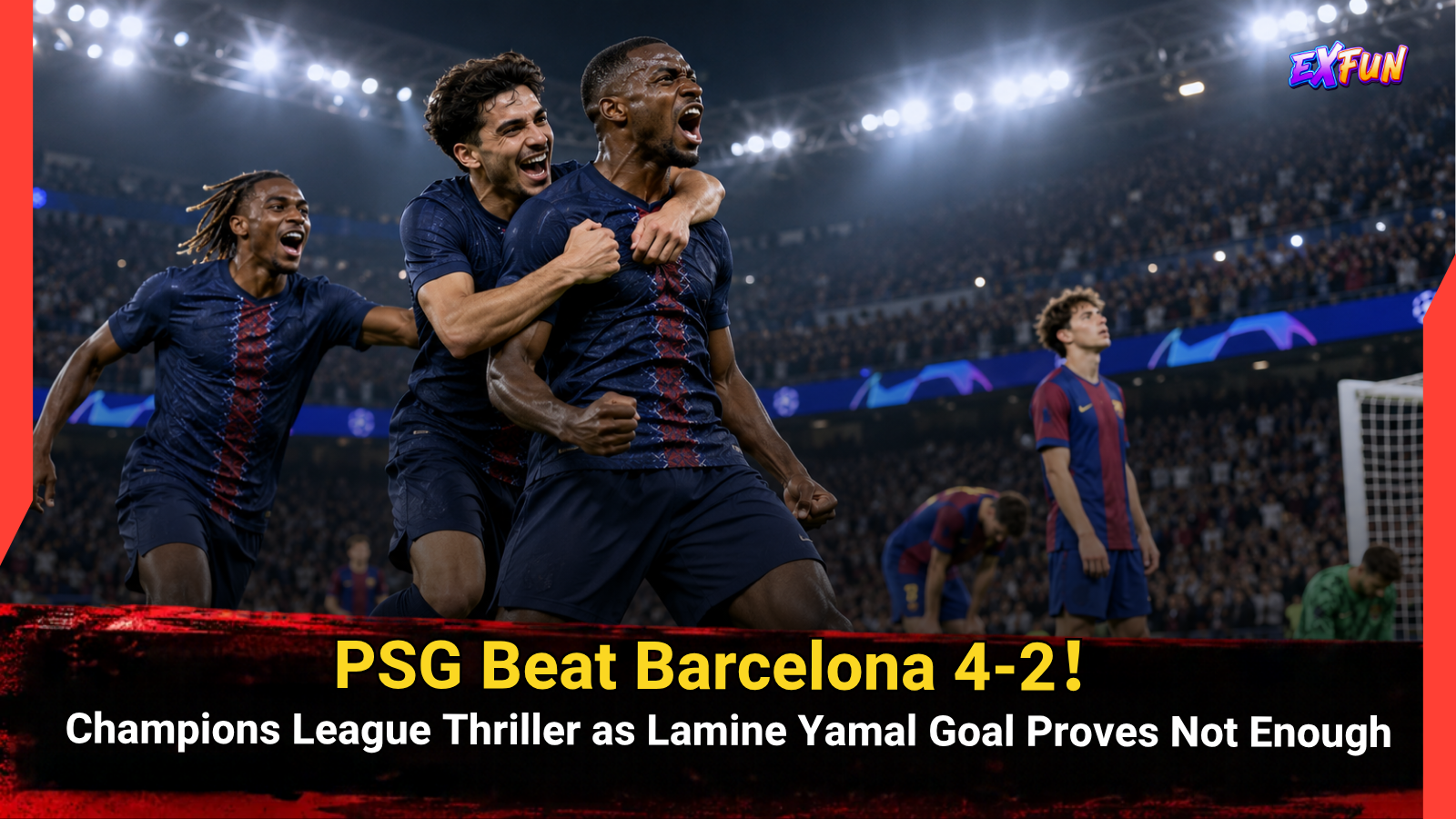 PSG vs Barcelona 4-2: Yamal Gagal Selamatkan Barca di UCL