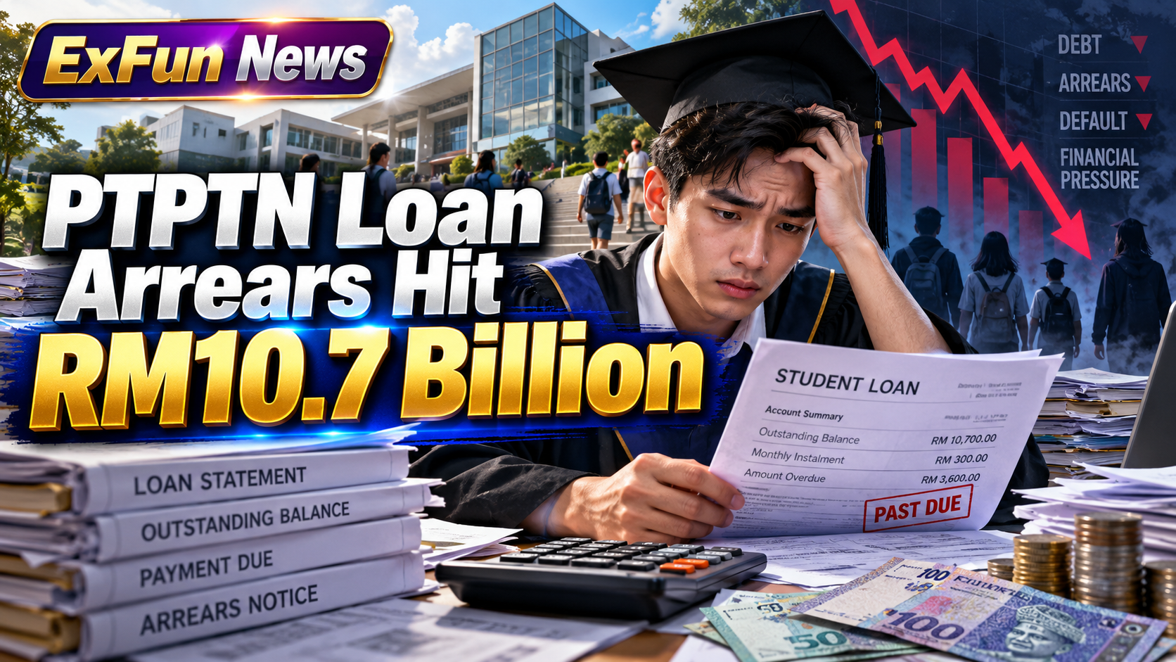 PTPTN Loan Arrears: 1.16 Million Borrowers Owe RM10.7b