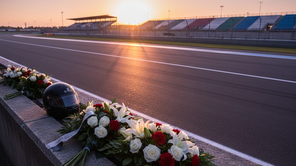 nascar-race-track-memorial-tribute-flowers-wall