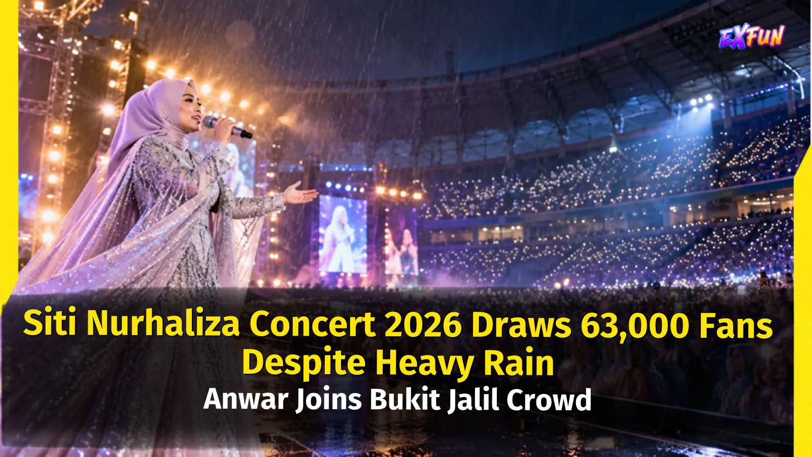 Siti Nurhaliza Concert 2026 Draws 63,000 Fans Despite Heavy Rain, Anwar Joins Bukit Jalil Crowd