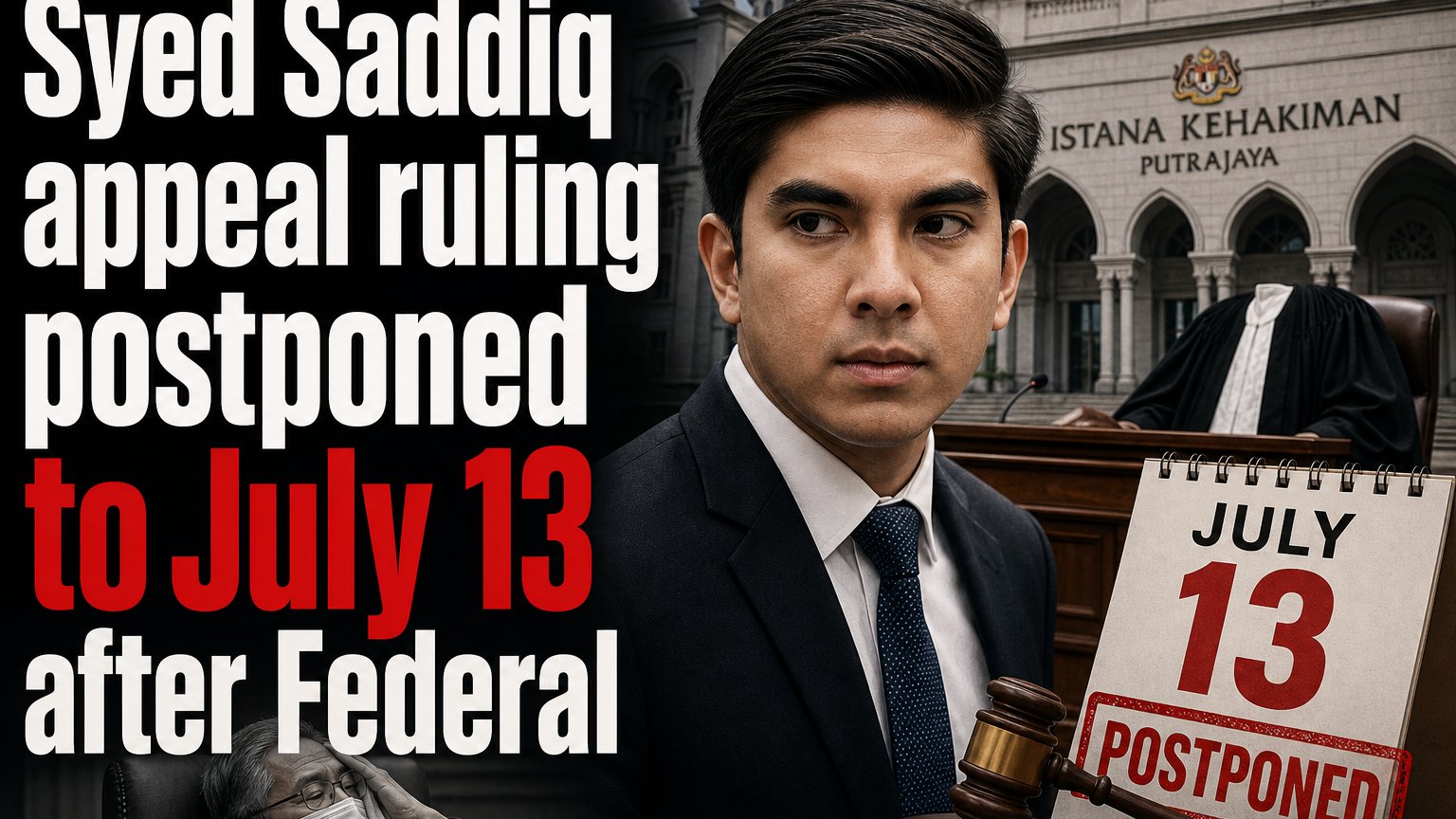 Syed Saddiq Appeal Verdict Postponed to July 13