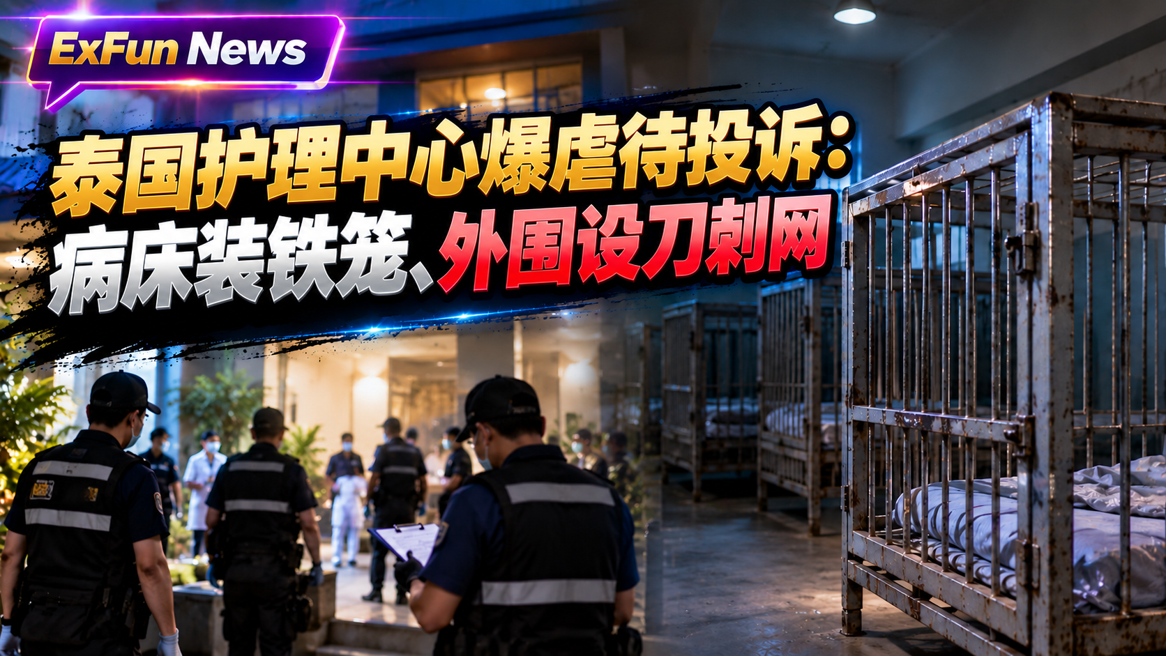 泰国护理中心调查 ：病床装铁笼、外围设刀刺网