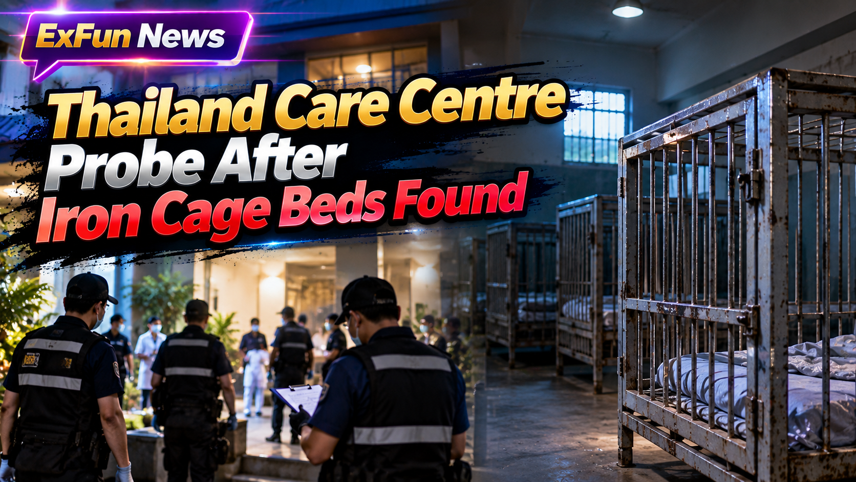 Thailand Care Centre Investigation: Iron Cage Beds Found