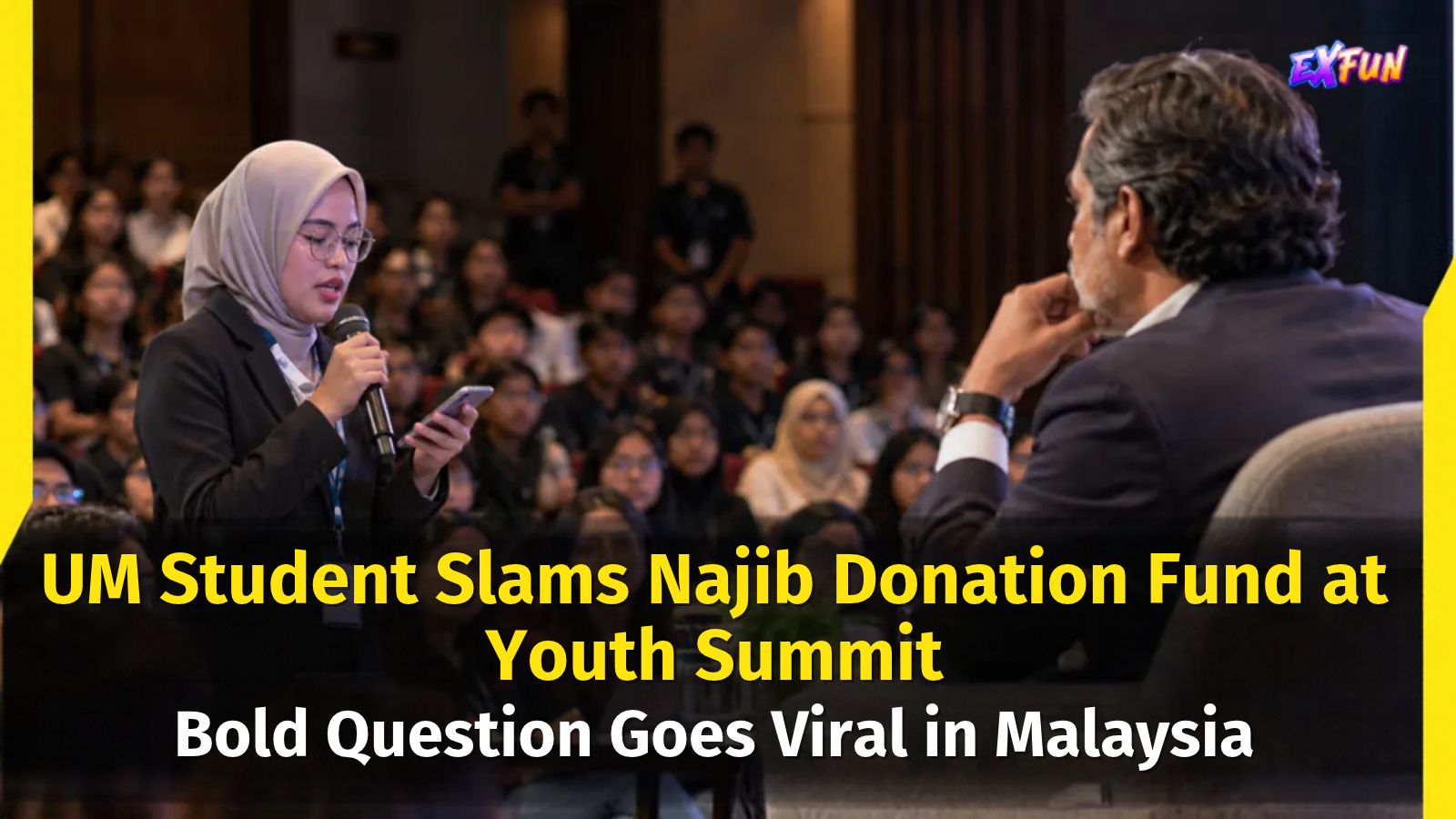 UM Student Slams Najib Donation Fund at Youth Summit, Bold Question Goes Viral in Malaysia