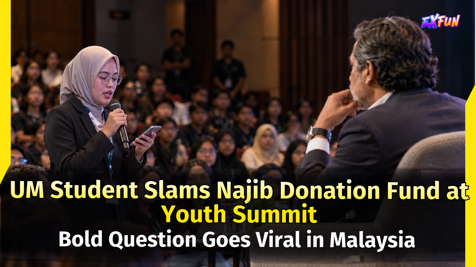 UM Student Slams Najib Donation Fund at Youth Summit, Bold Question Goes Viral in Malaysia