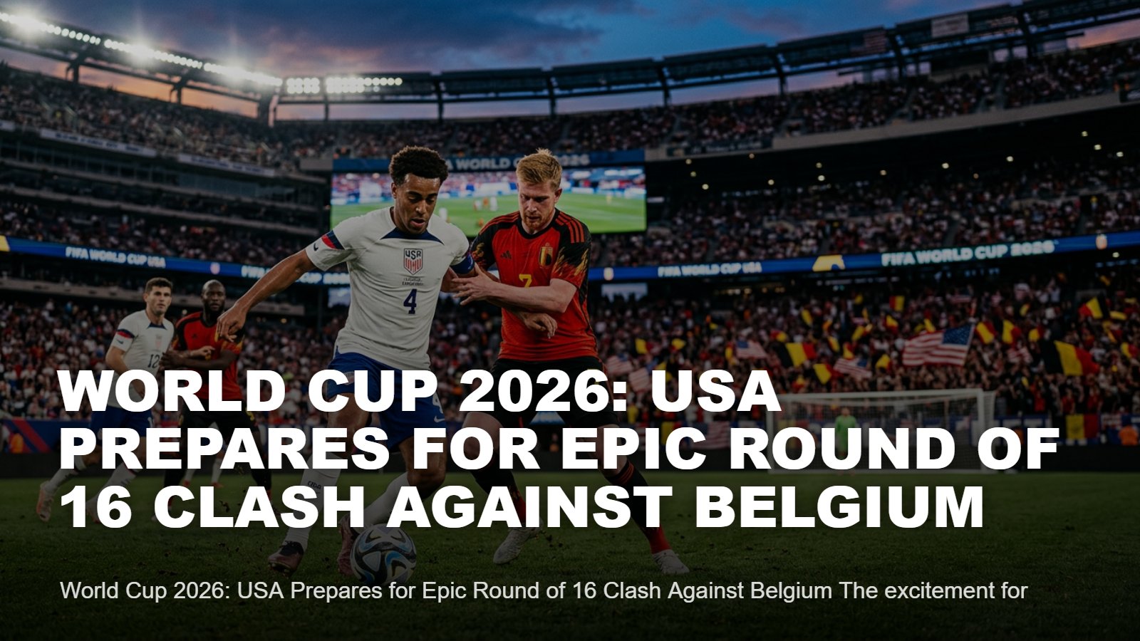 USA vs Belgium World Cup 2026: Round of 16 Preview