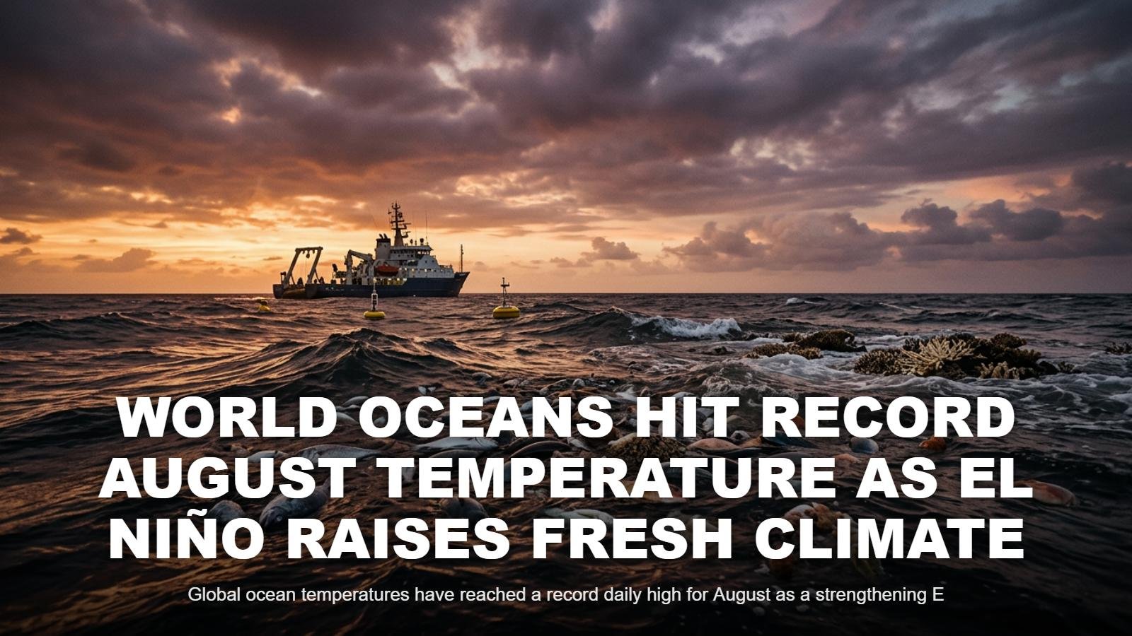 World Oceans Hit Record August Temperature as El Niño Intensifies