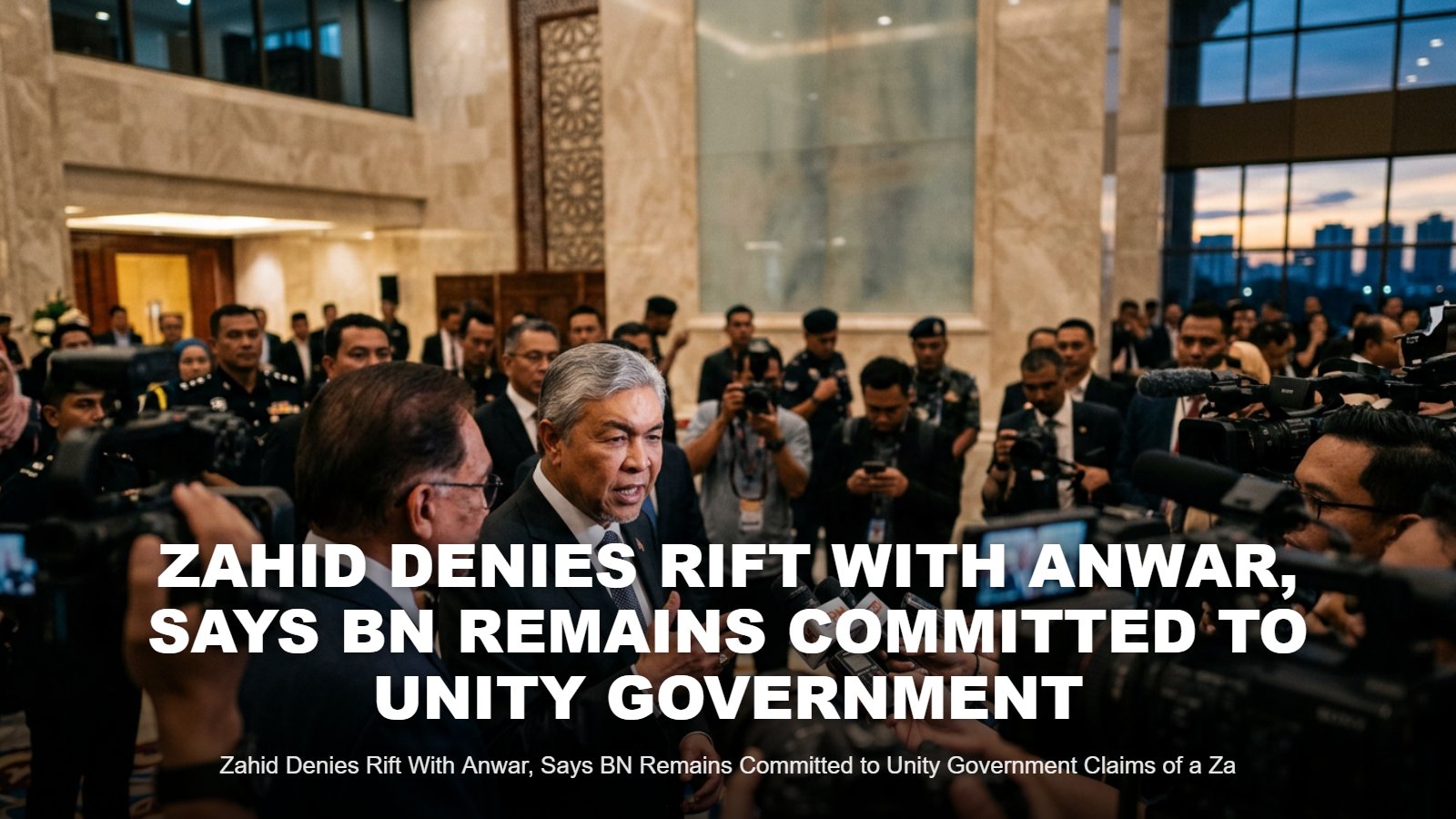 Zahid Denies Rift With Anwar, Reaffirms BN Support