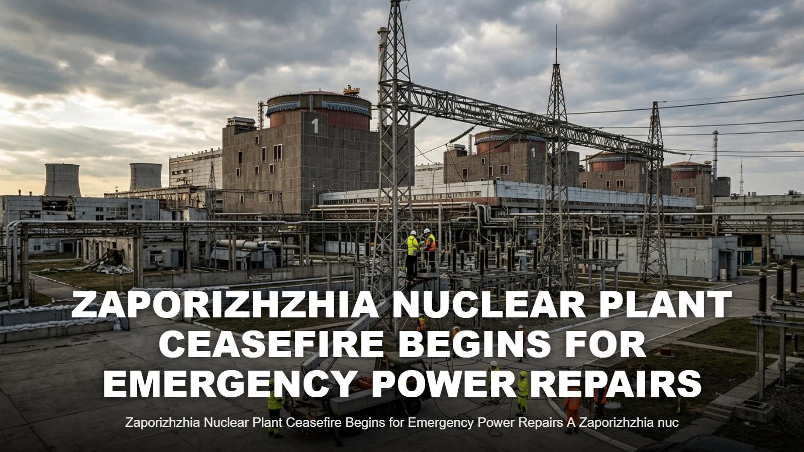 Zaporizhzhia Nuclear Plant Ceasefire Begins for Repairs