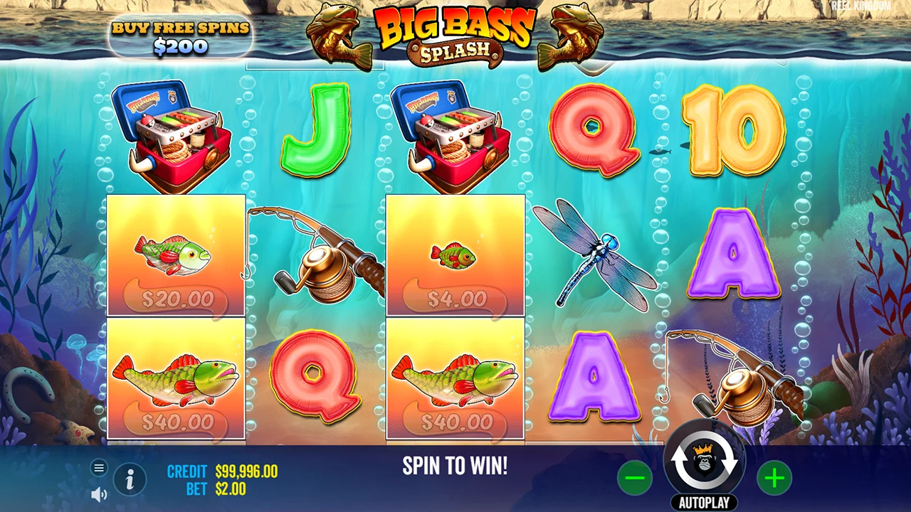Big Bass Splash slot game by Pragmatic Play