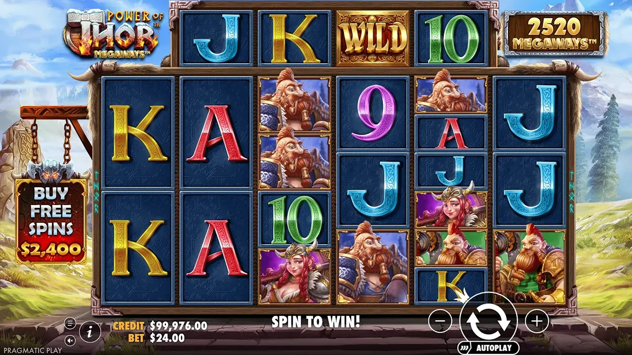 Power of Thor Megaways slot game by Pragmatic Play