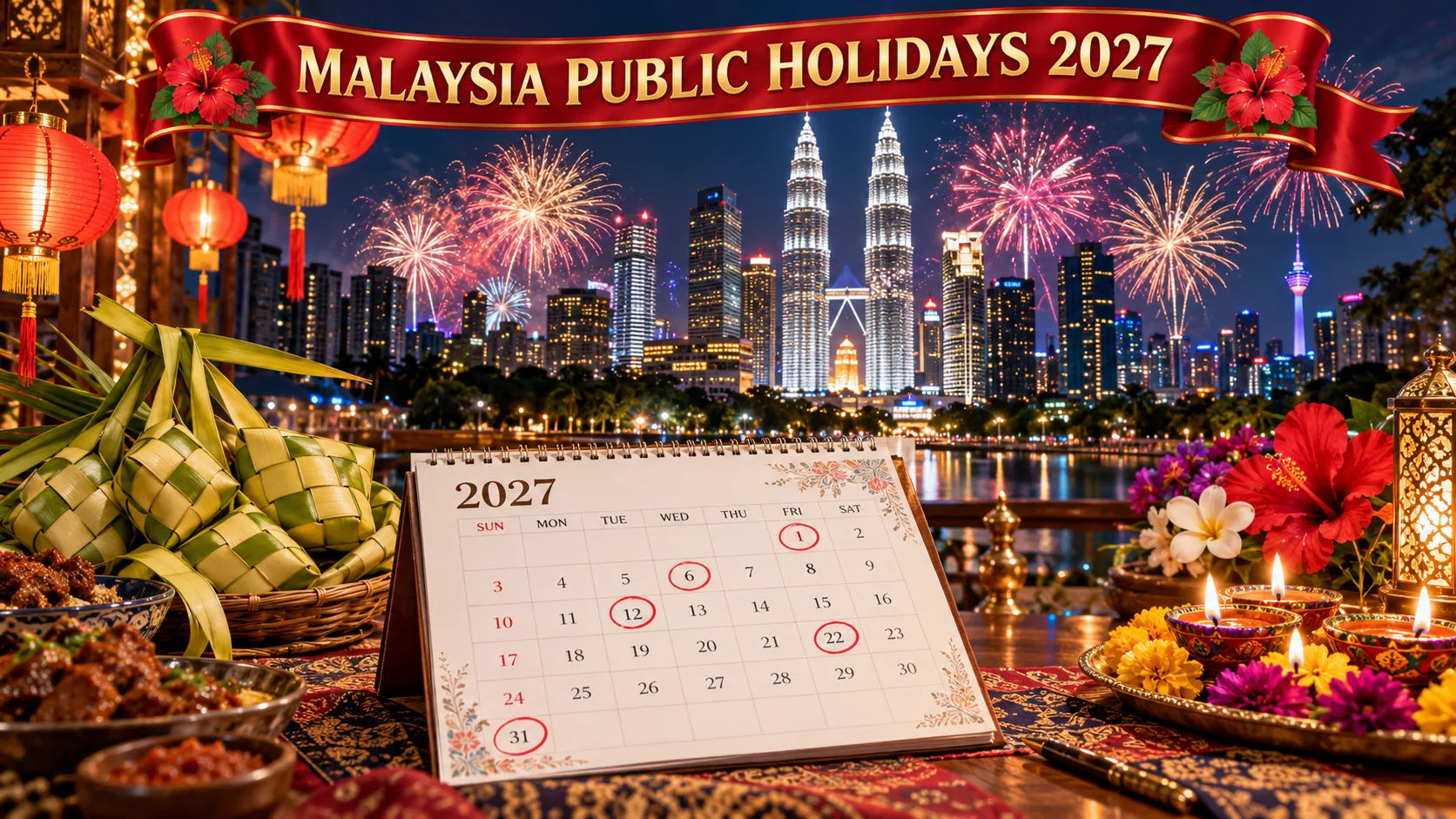 Malaysia Public Holidays 2027 + School Holidays & Long Weekends