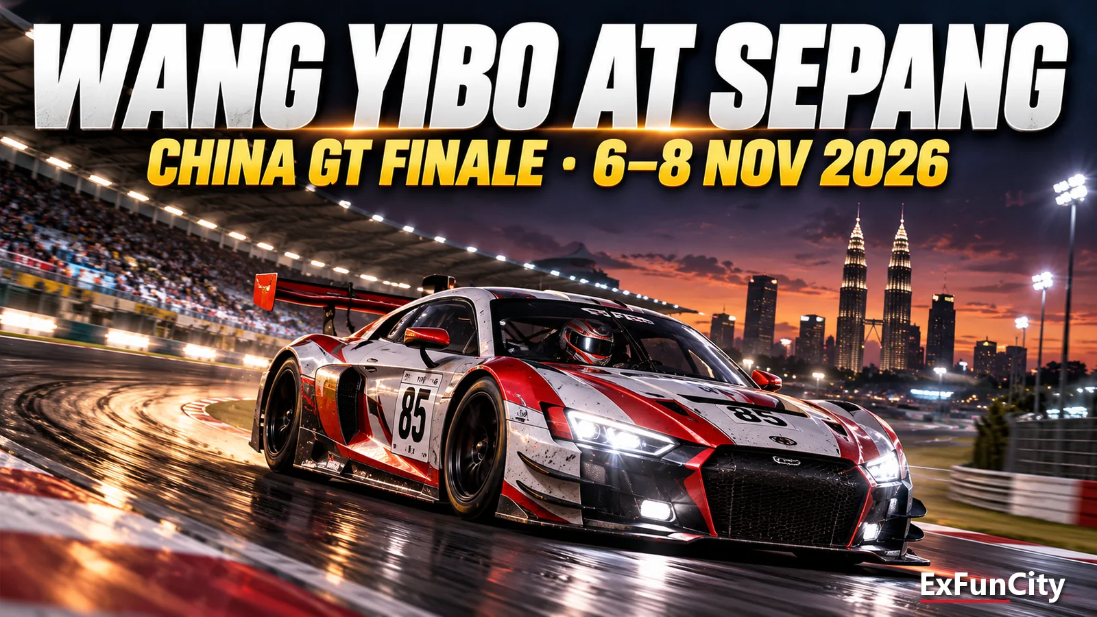 Wang Yibo at Sepang: Untamed Star Practises for China GT Finale