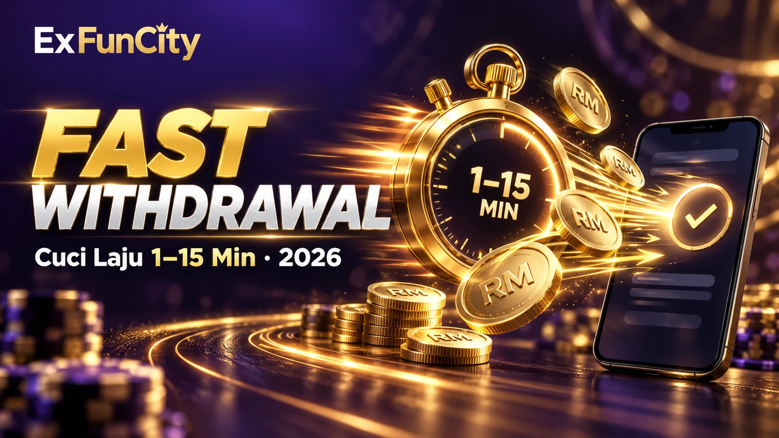 Fastest Withdrawal Casino Malaysia 2026 — Cuci Laju Guide | ExFunCity