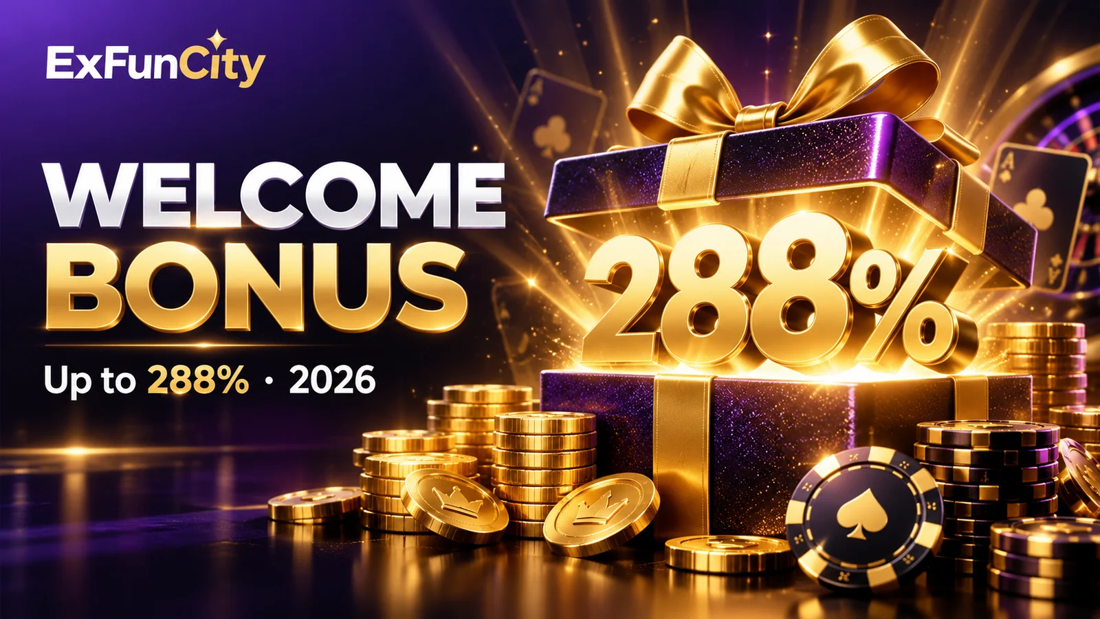 Highest Welcome Bonus Casino Malaysia 2026 (100–288%) | ExFunCity