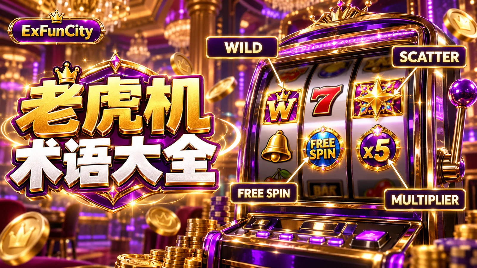 老虎机术语大全：Wild·Scatter·Free Spin 中文 | ExFunCity
