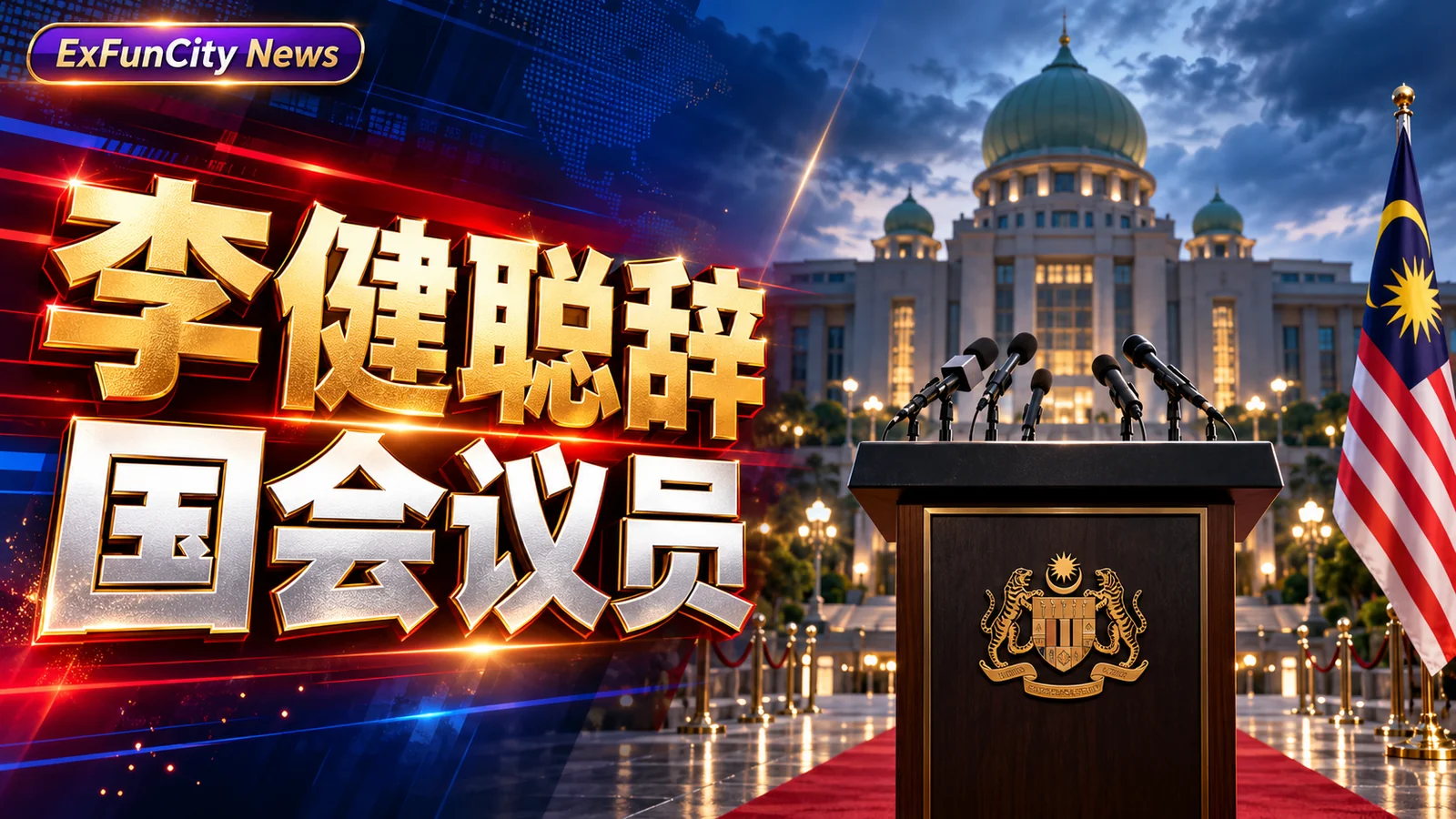 李健聪辞国会议员、退公正党 怒批团结政府 | ExFunCity