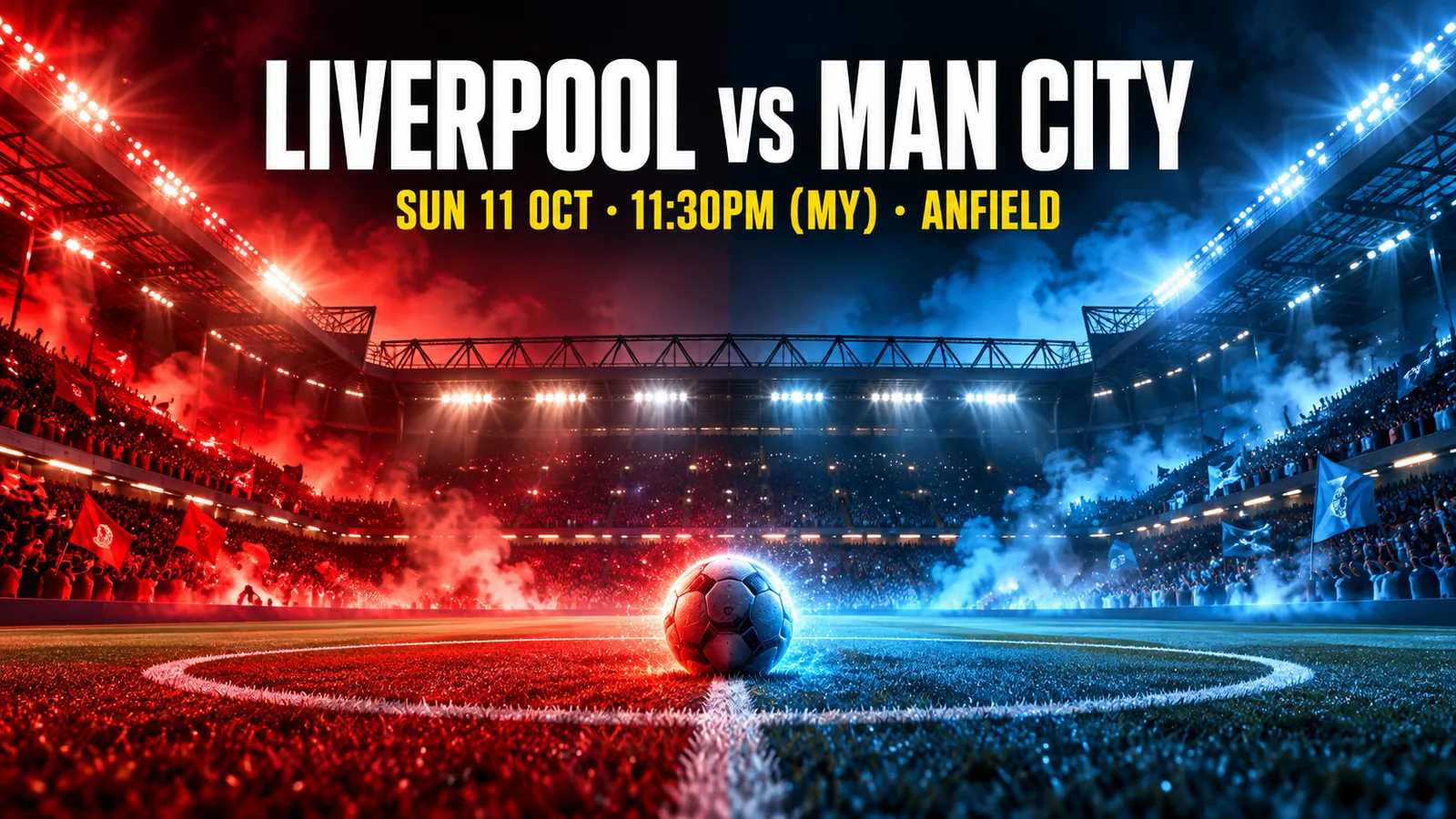 Liverpool vs Man City: Date, Time & Malaysia Kick-Off