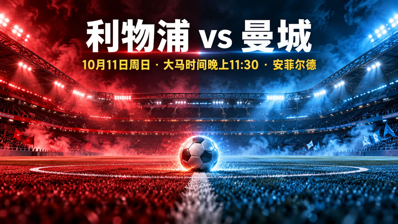 利物浦 vs 曼城：大马时间几点看（10/11）