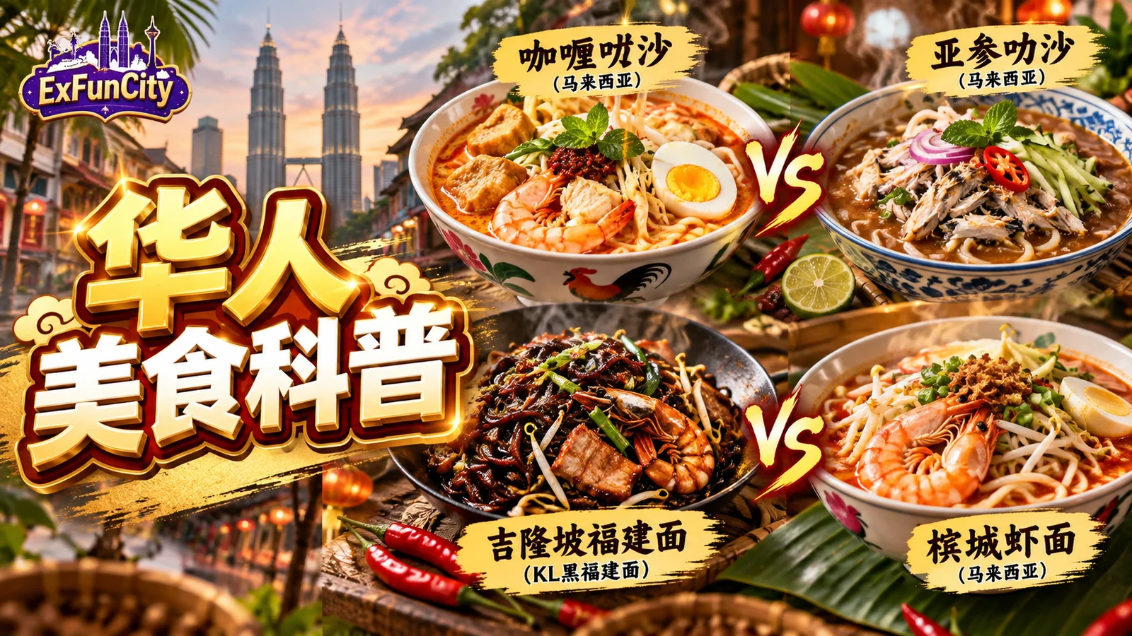 马来西亚华人美食科普：肉骨茶·福建面·叻沙 | ExFunCity