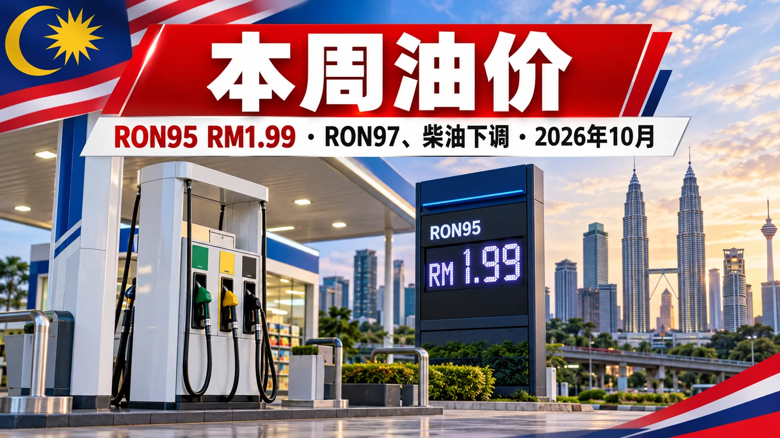 大马本周油价：RON95 RM1.99、RON97 下调