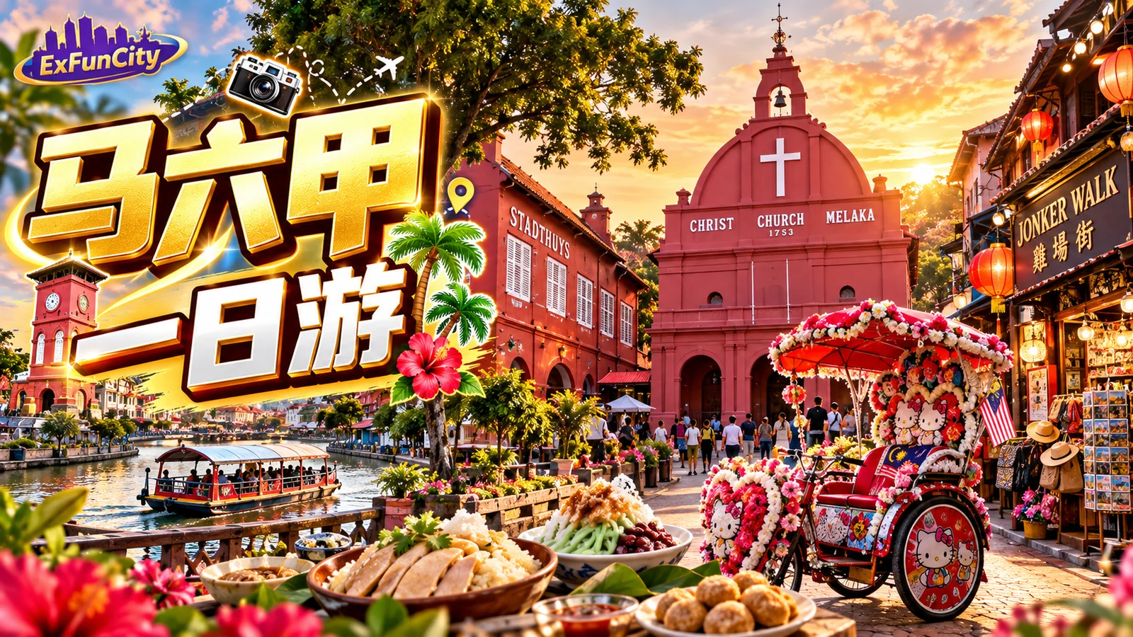 马六甲一日游：鸡场街·娘惹美食·古城打卡 | ExFunCity