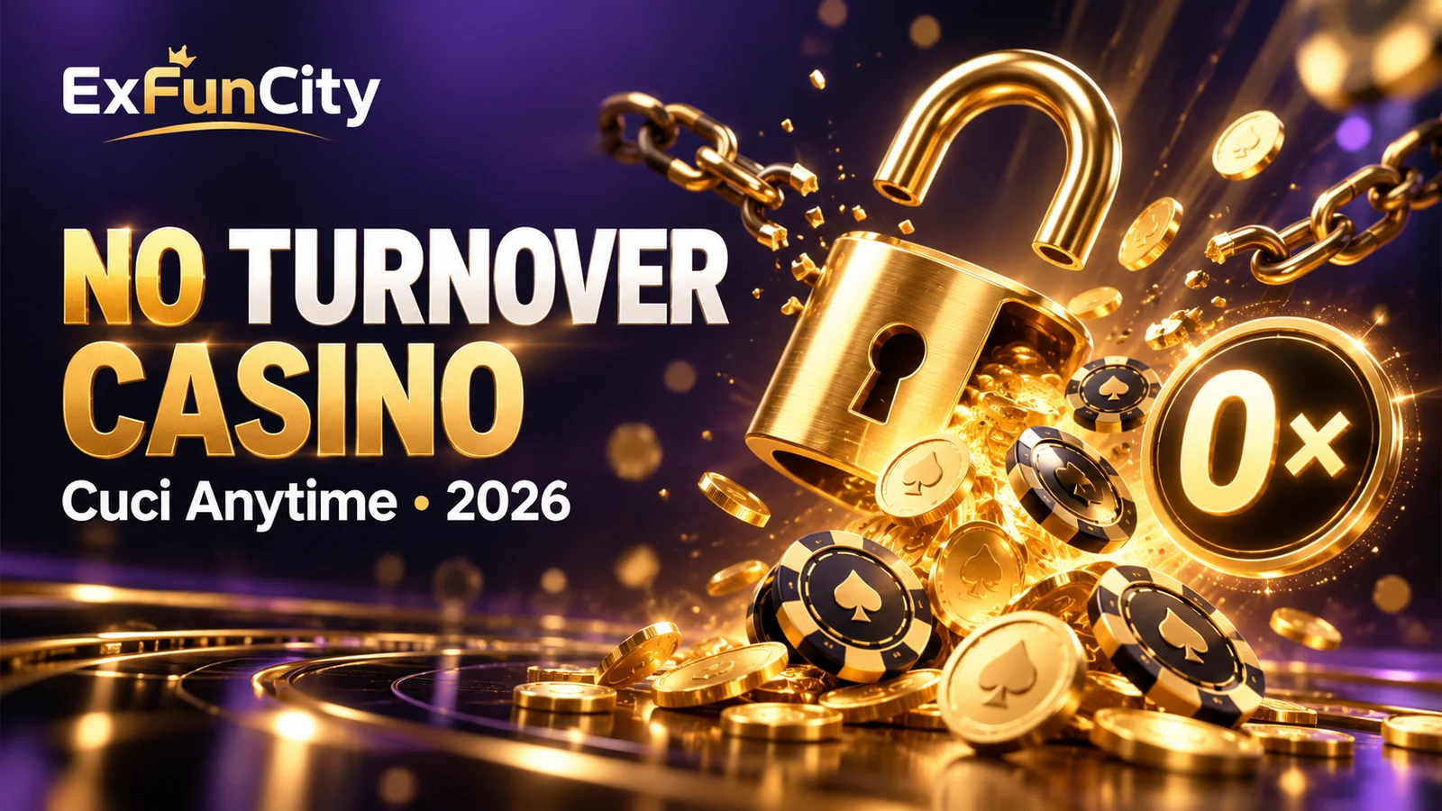 No Turnover Casino Malaysia 2026 — Withdraw Anytime | ExFunCity